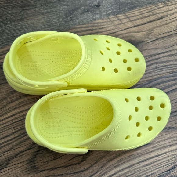 Neon Yellow Platform Crocs - Picture 2 of 5